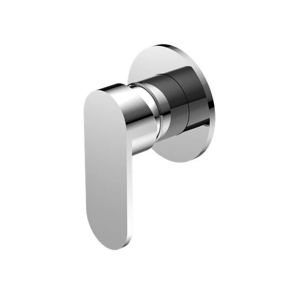 Nero Ecco Shower Mixer 80mm Round Plate - Chrome
