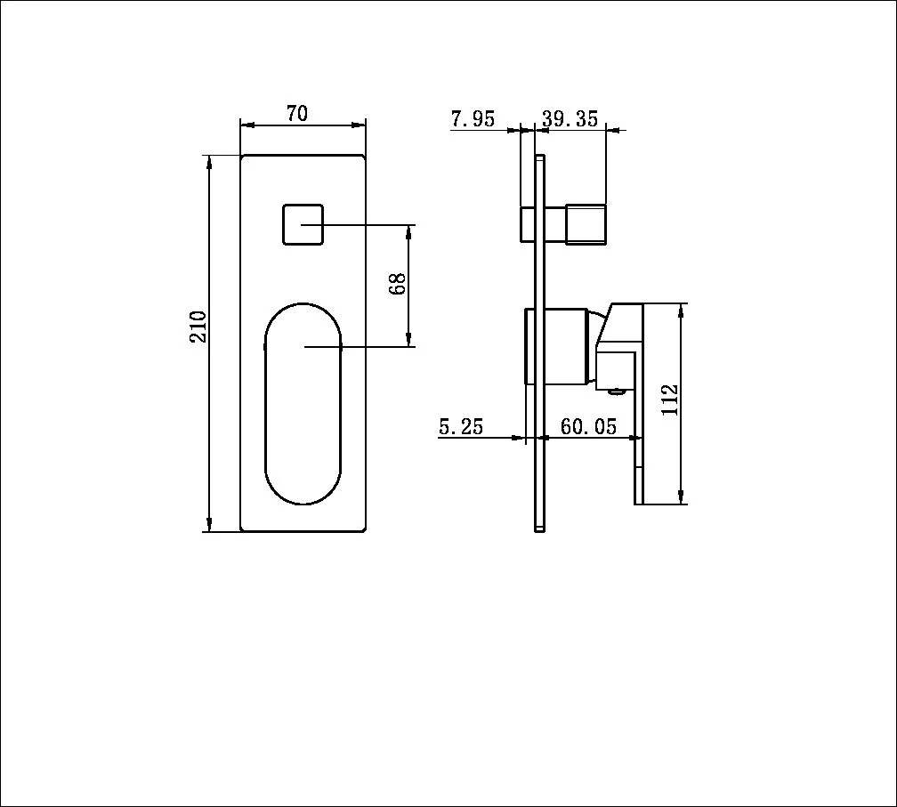 Nero Ecco Shower Mixer With Diverter (Trim Kit Only) - Brushed Nickel - Image 2