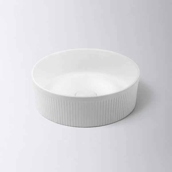 Eight Quarters Piper Fluted Circle - White Matte