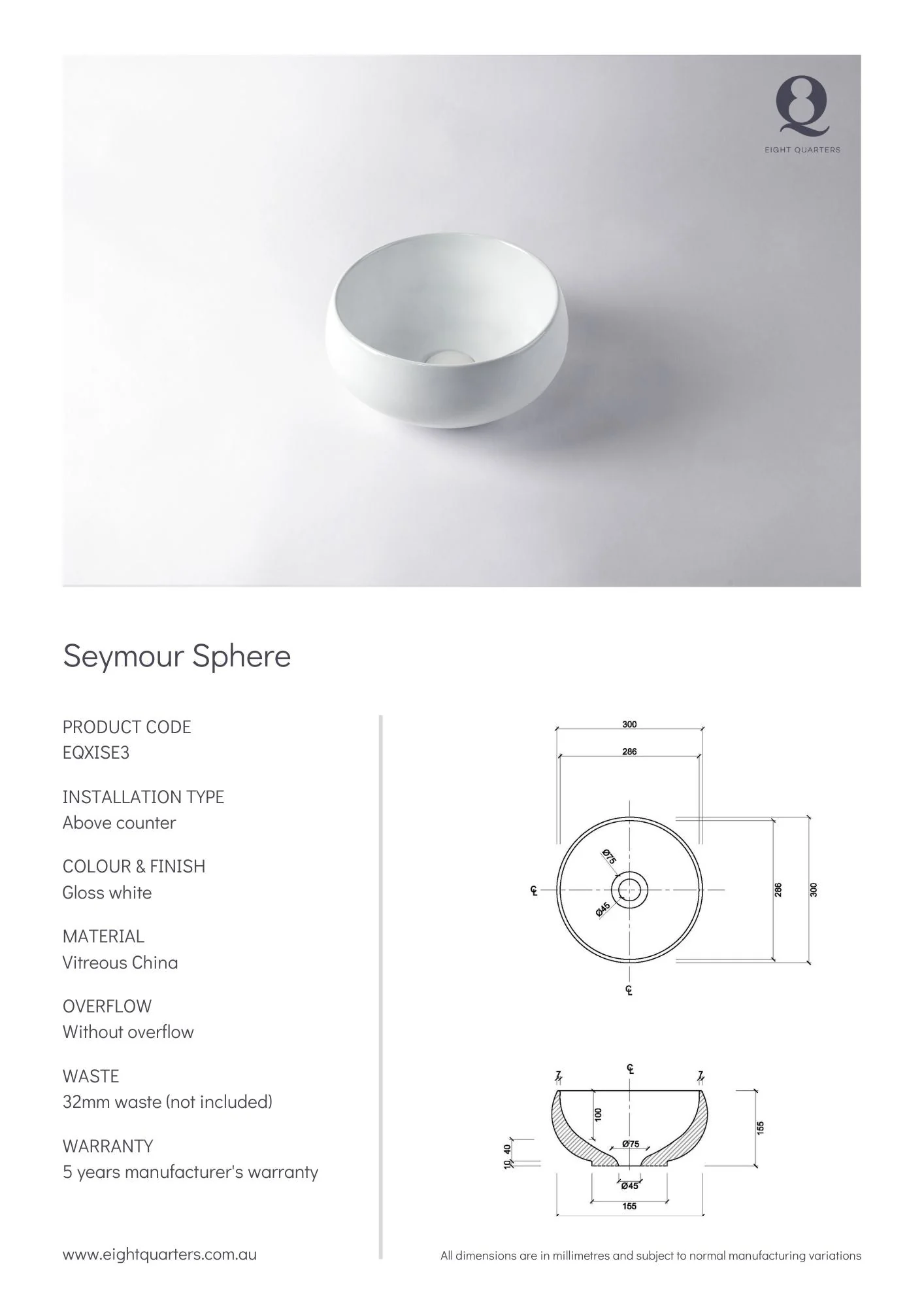 Eight Quarters Seymour Sphere - Image 2