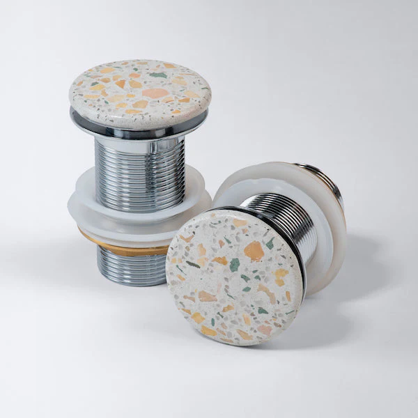 Eight Quarters Terrazzo Circle Lucca Basin & Waste - Image 2