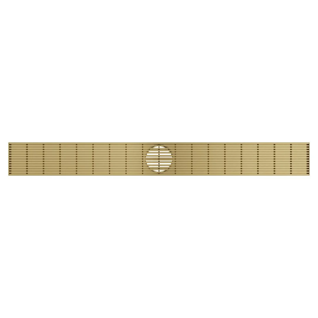Linsol Ezyflow 1000mm Heelguard Linear Waste DN44 - Brushed Brass - Image 2