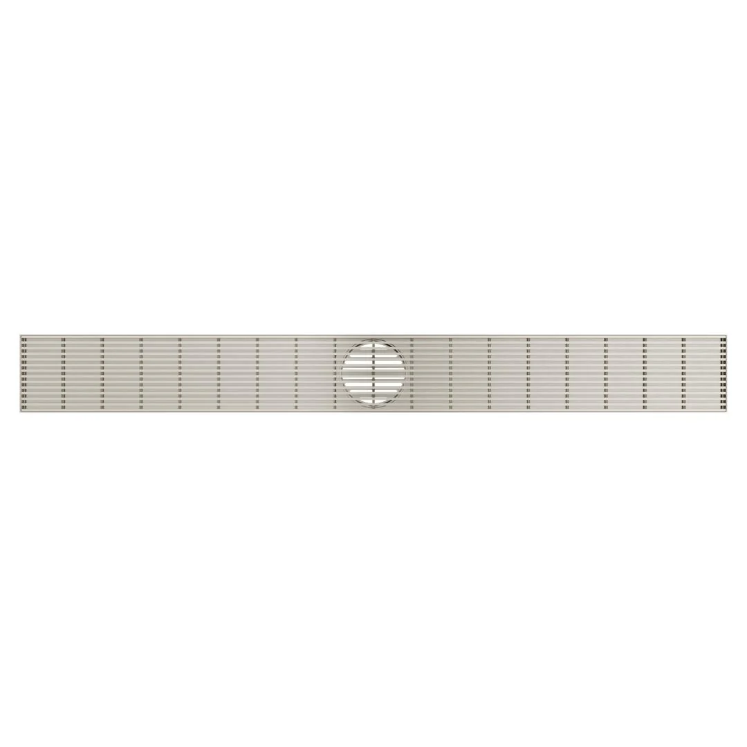 Linsol Ezyflow 1000mm Heelguard Linear Waste DN44 - Brushed Nickel - Image 2