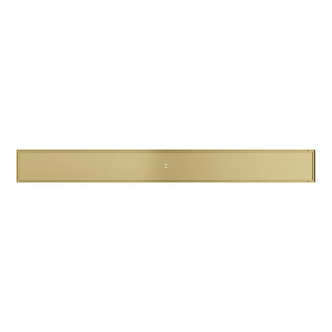 Linsol Ezyflow 1000mm Tile Insert Linear Waste DN64 - Brushed Brass - Image 2