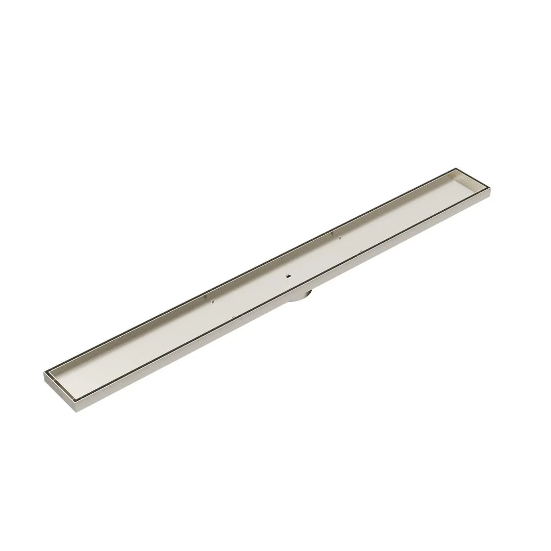 Linsol Ezyflow 1000mm Tile Insert Linear Waste DN89 - Brushed Nickel