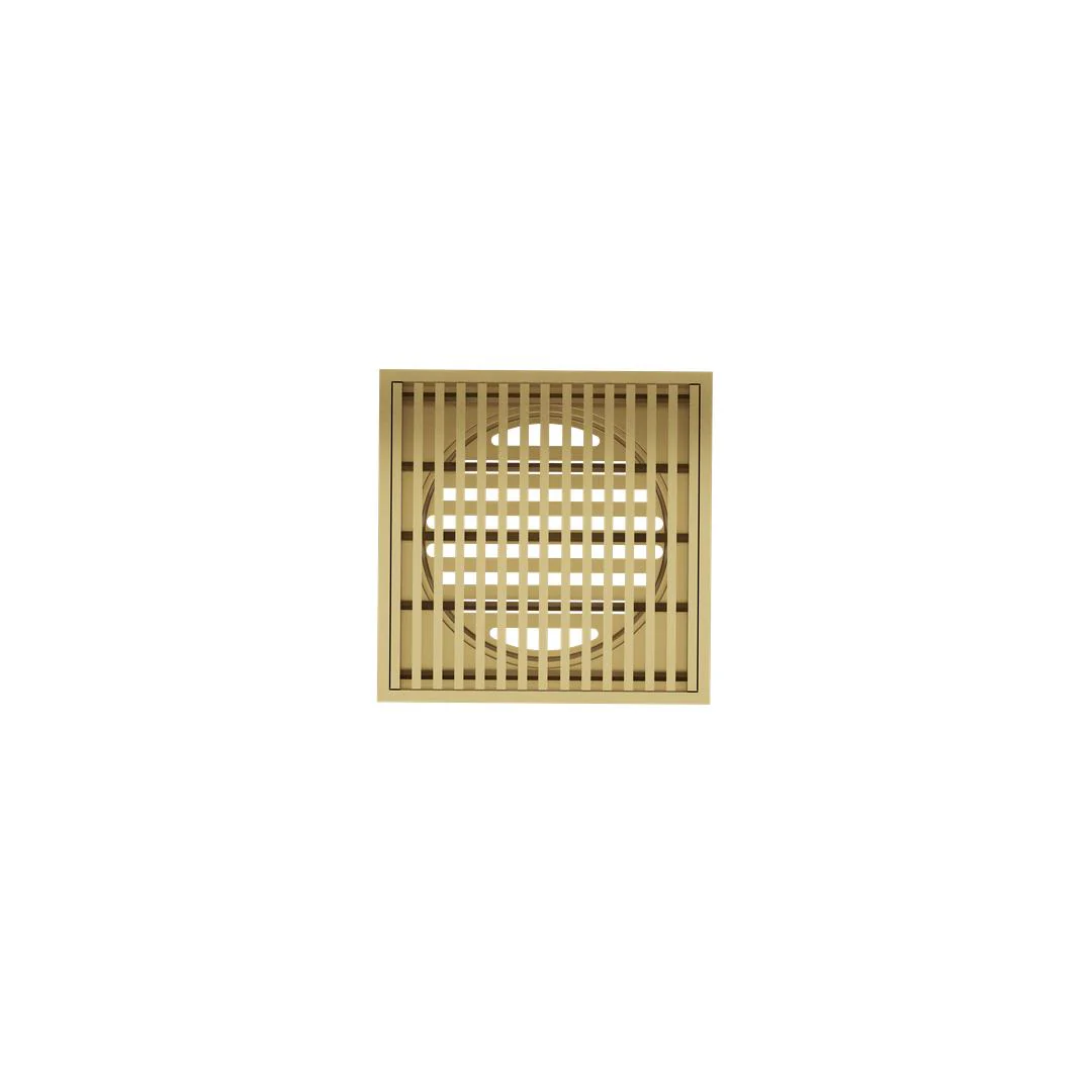 Linsol Ezyflow 110mm Heelguard Square Waste DN89 - Brushed Brass - Image 2