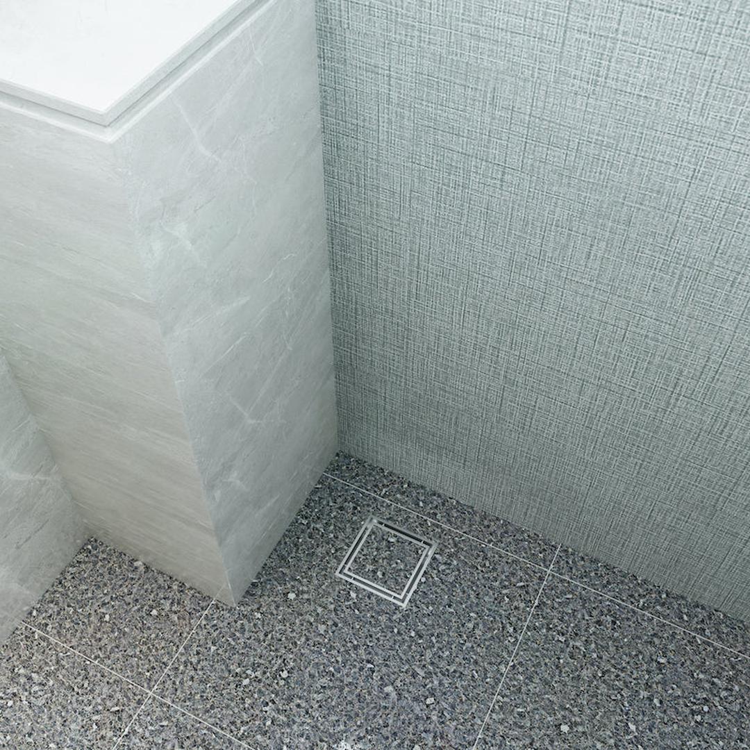 Linsol Ezyflow 110mm Tile Insert Square Waste DN89 - Brushed Nickel - Image 3