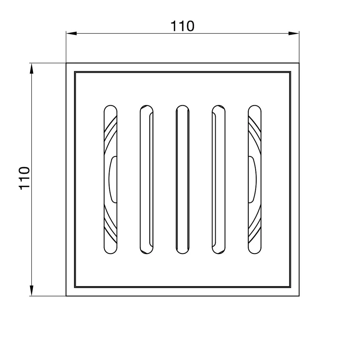 Linsol Ezyflow 110mm Vertical Pressed Square Waste DN89 - Gunmetal - Image 2