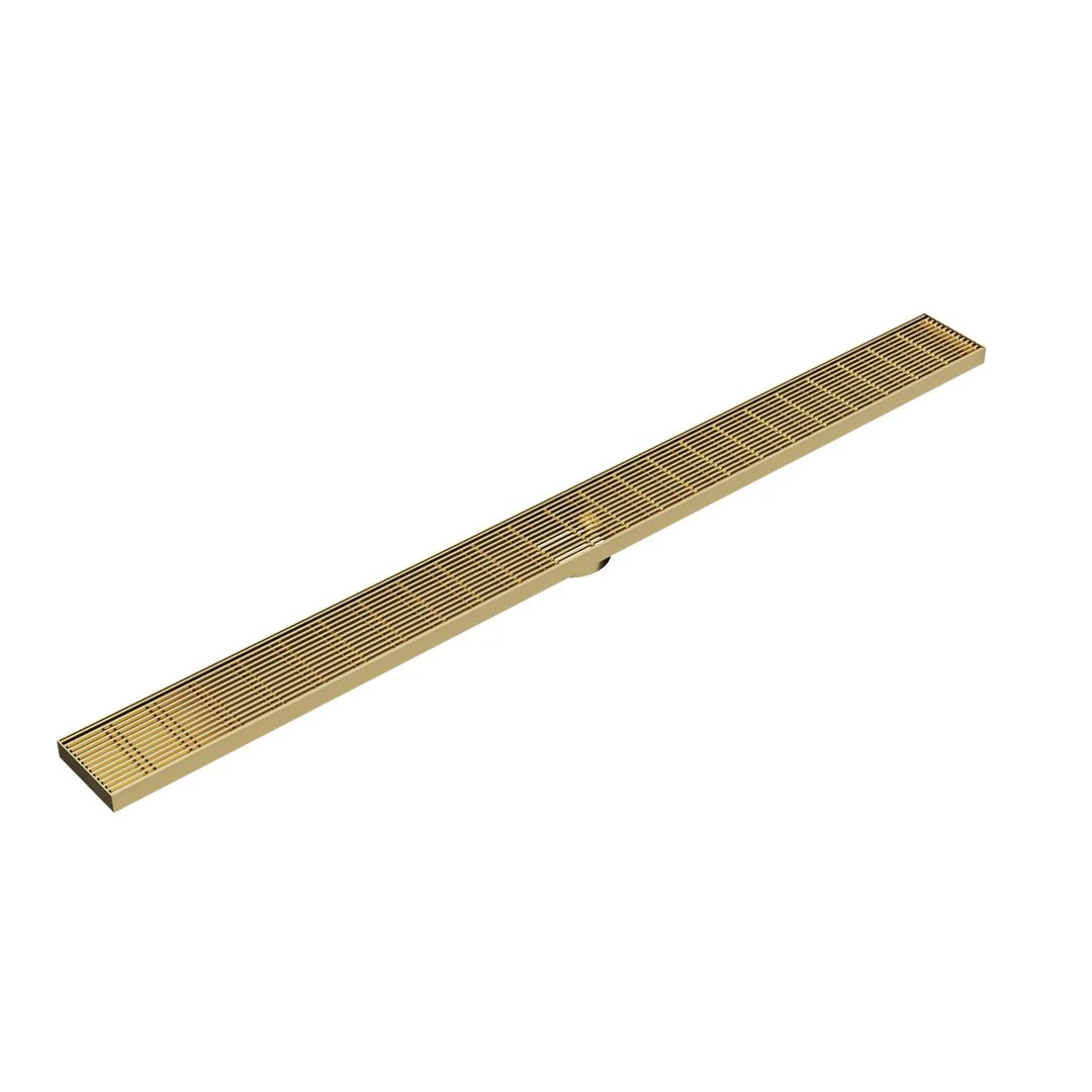 Linsol Ezyflow 1200mm Heelguard Linear Waste DN44 - Brushed Brass