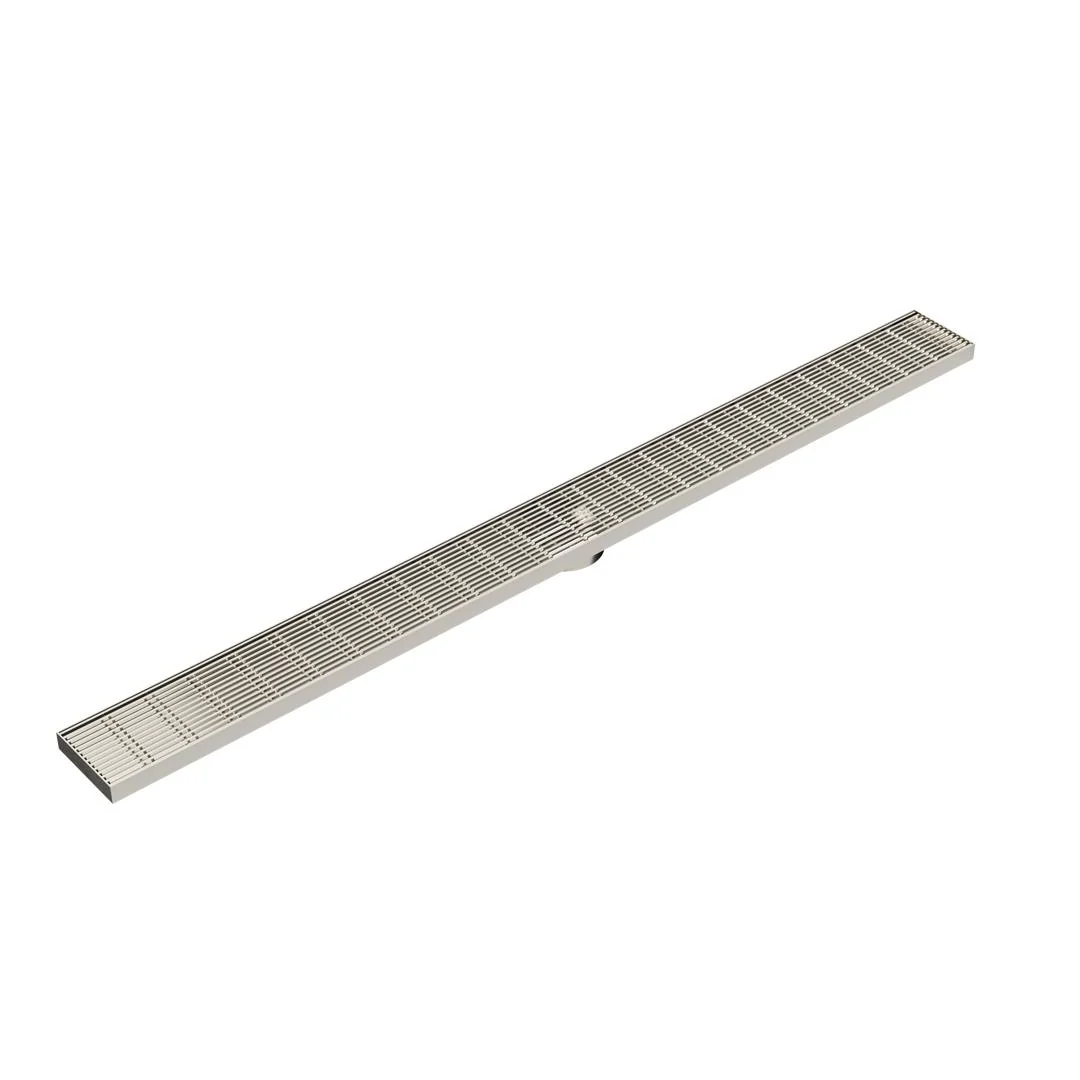 Linsol Ezyflow 1200mm Heelguard Linear Waste DN44 - Brushed Nickel