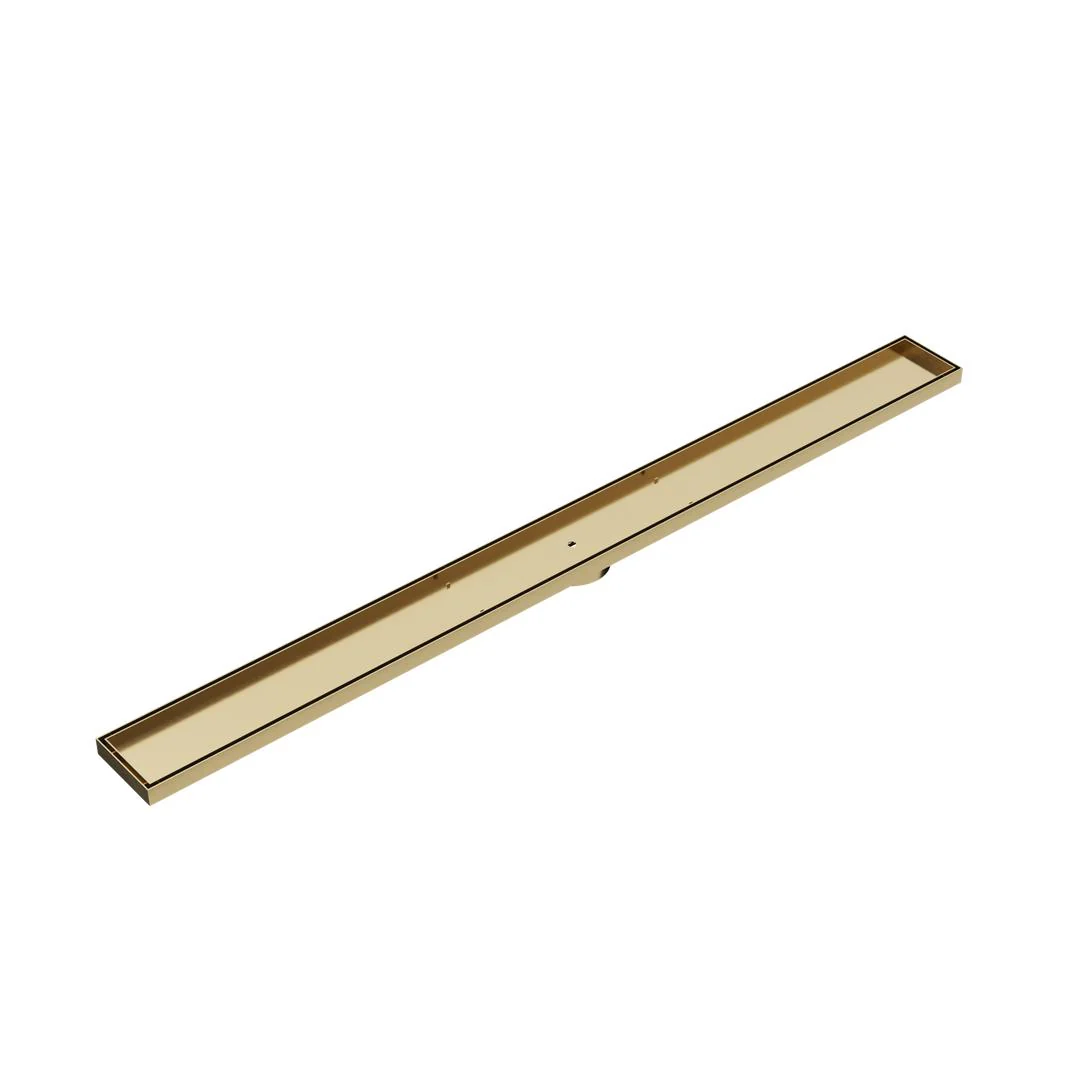 Linsol Ezyflow 1200mm Tile Insert Linear Waste DN64 - Brushed Brass
