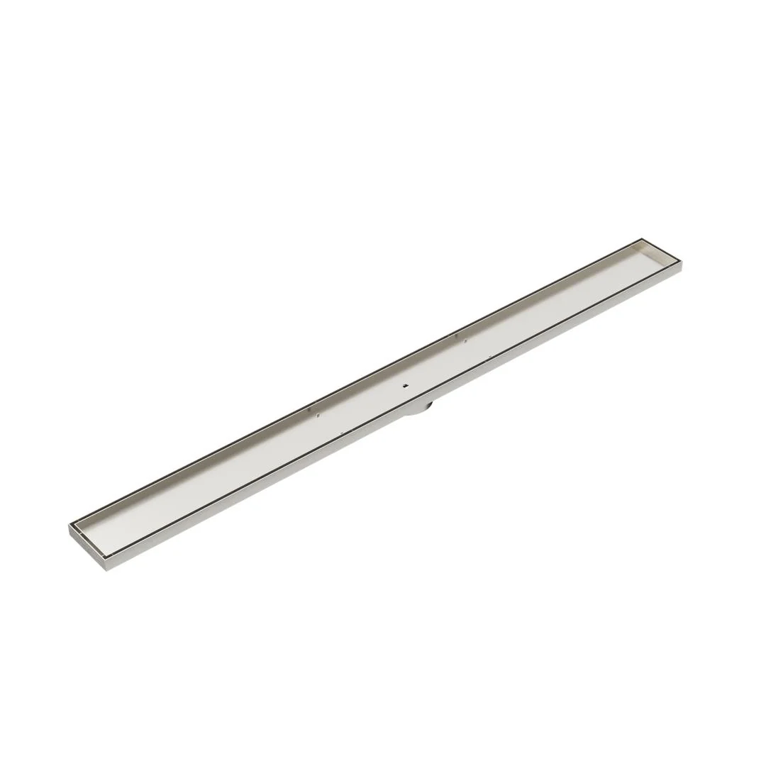 Linsol Ezyflow 1200mm Tile Insert Linear Waste DN64 - Brushed Nickel