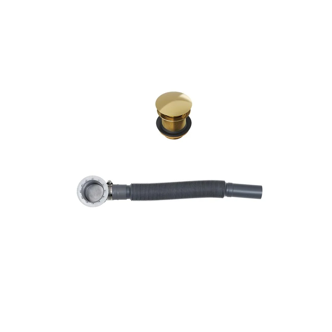 Linsol Ezyflow 40mm Pop-up Waste with Connector -  Brushed Brass
