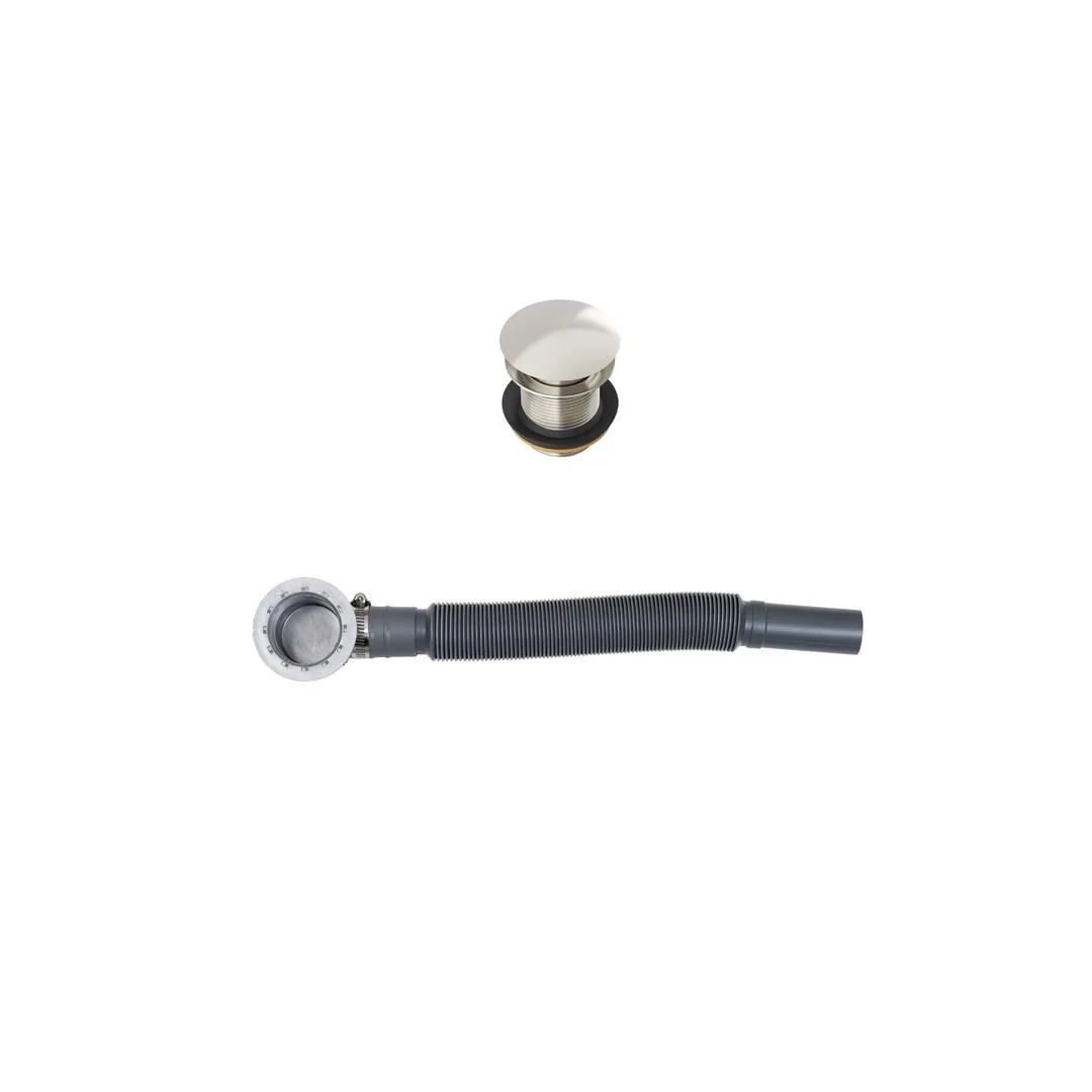 Linsol Ezyflow 40mm Pop-up Waste with Connector - Brushed Nickel