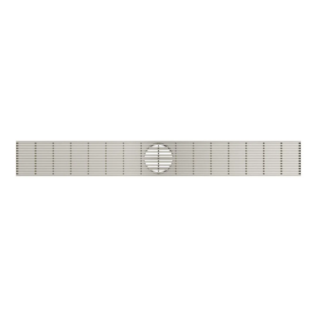 Linsol Ezyflow 800mm Heelguard Linear Waste DN89 - Brushed Nickel - Image 2