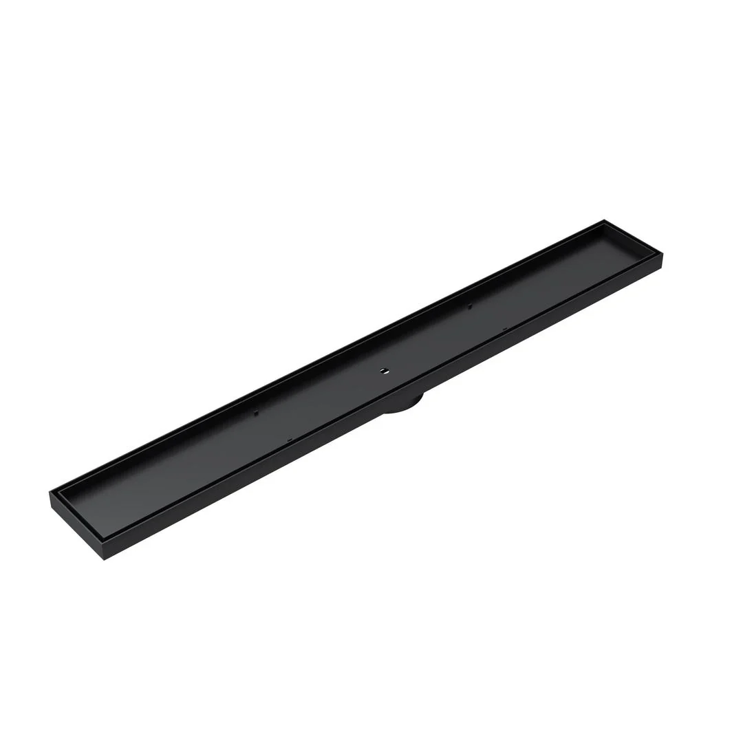 Linsol Ezyflow 800mm Tile Insert Linear Waste DN64 - Matte Black