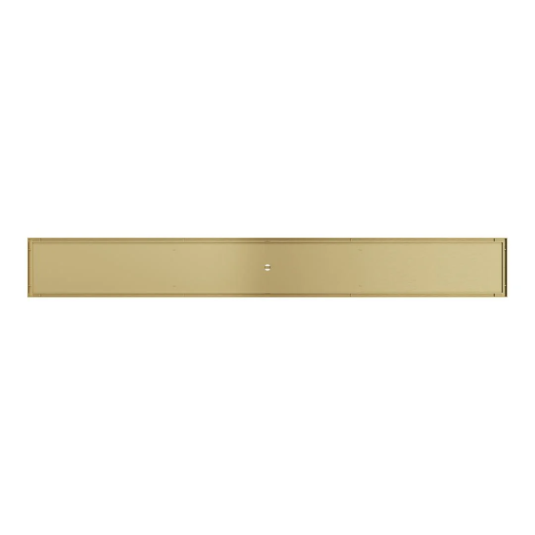 Linsol Ezyflow 800mm Tile Insert Linear Waste DN89 - Brushed Brass - Image 3