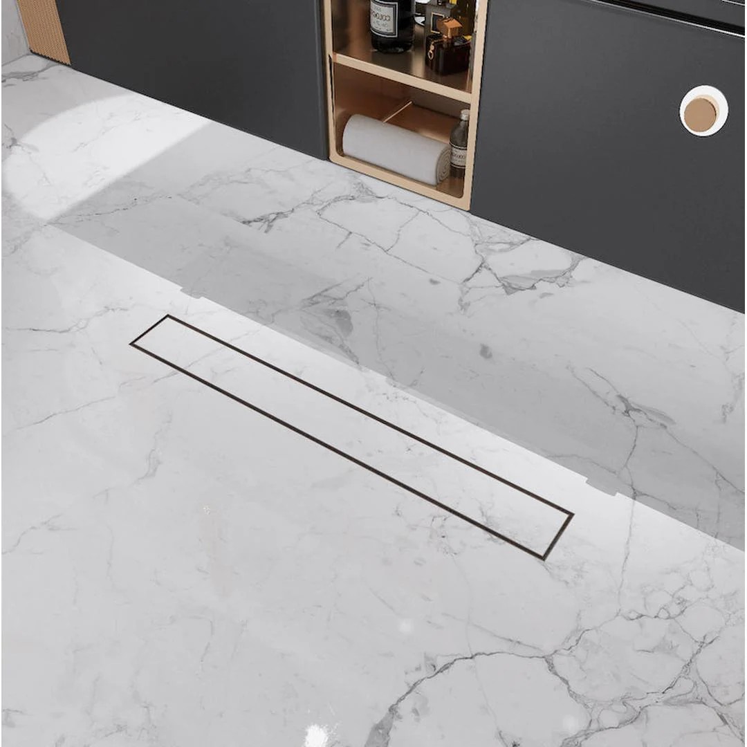 Linsol Ezyflow 800mm Tile Insert Linear Waste DN89 - Matte Black - Image 3