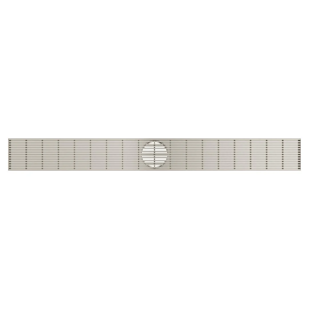 Linsol Ezyflow 900mm Heelguard Linear Waste DN89 - Brushed Nickel - Image 2