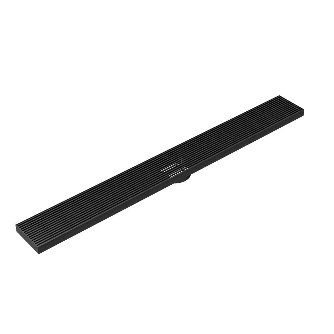 Linsol Ezyflow 900mm Heelguard Linear Waste DN89 - Matte Black