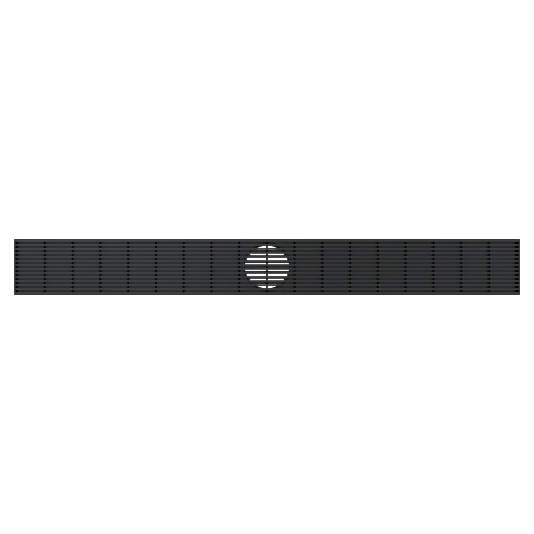 Linsol Ezyflow 900mm Heelguard Linear Waste DN89 - Matte Black - Image 2