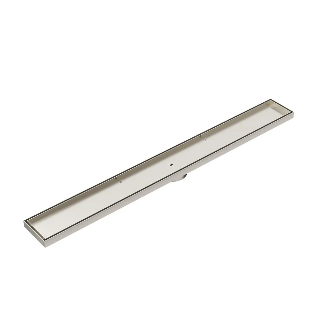 Linsol Ezyflow 900mm Tile Insert Linear Waste DN44 - Brushed Nickel