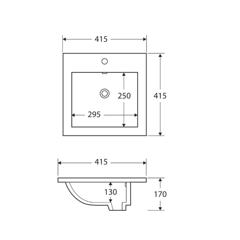 Fienza Allison Fully-Inset Basin - Image 3