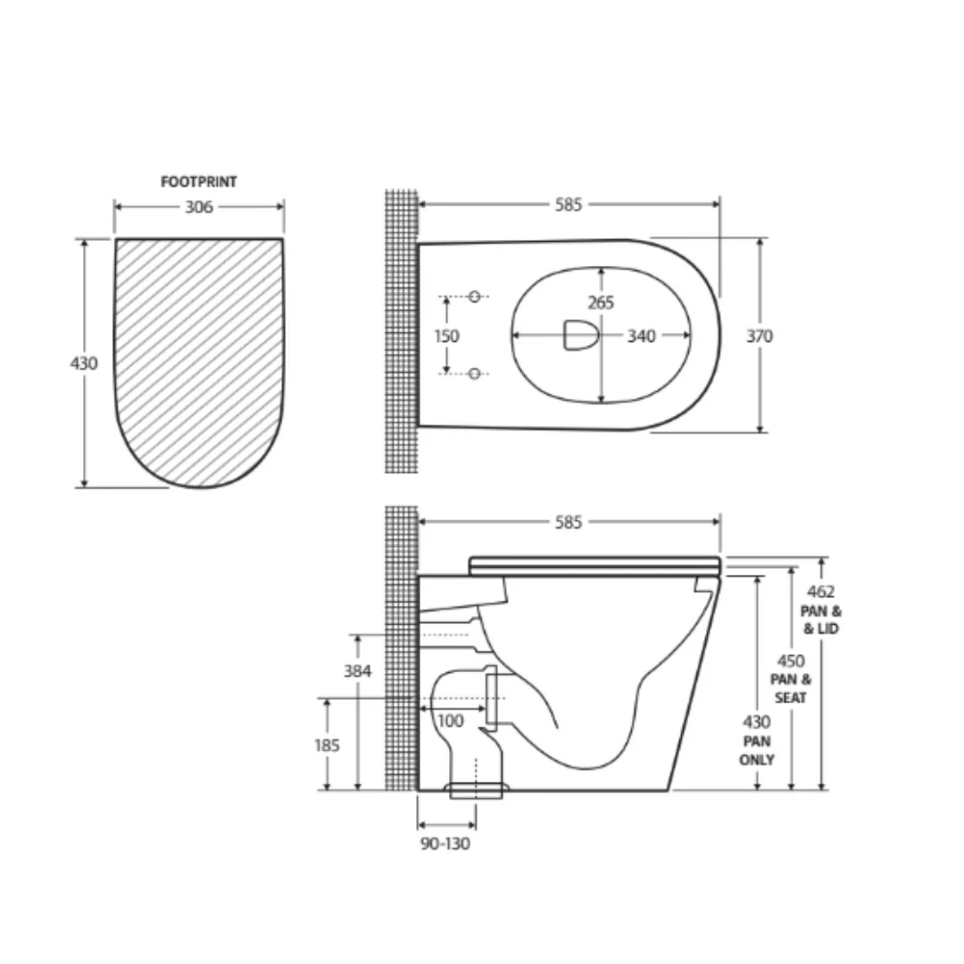 Fienza Aluca In Wall Toilet Suite (Custom Package) - Image 3