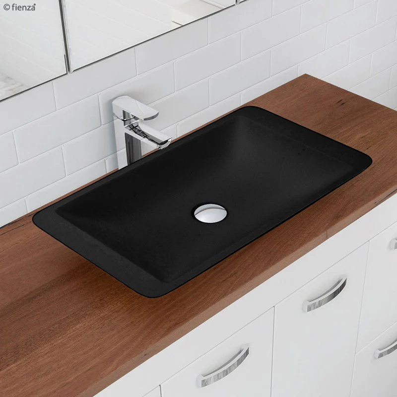 Fienza Classique 600 Solid Surface Basin - Black Matte - Image 2