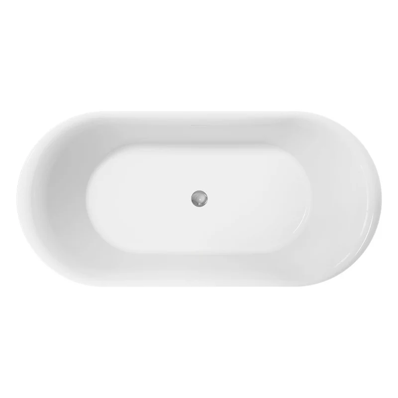 Empire Slim Freestanding Solid Surface Bath - Matte White - Image 3