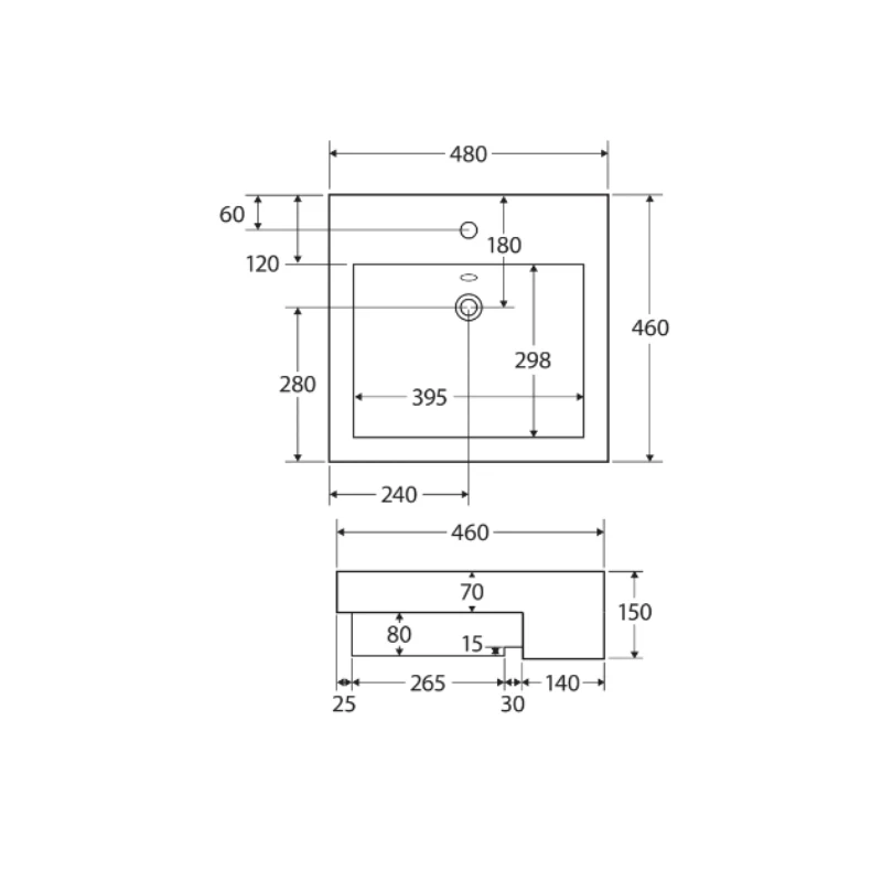 Fienza Jacinta Semi-Recessed Basin - Image 3
