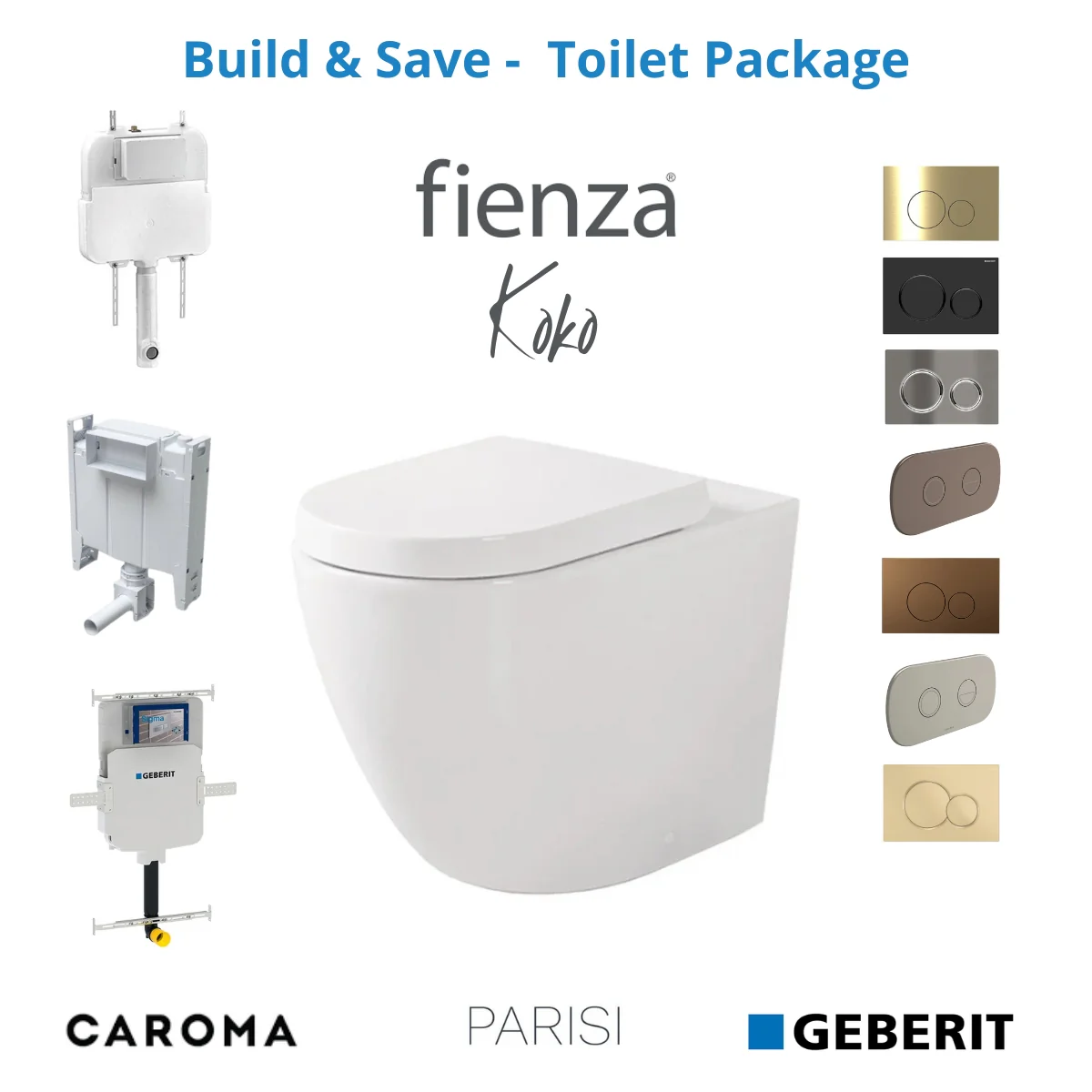 Fienza Koko In Wall Toilet Suite (Custom Package)