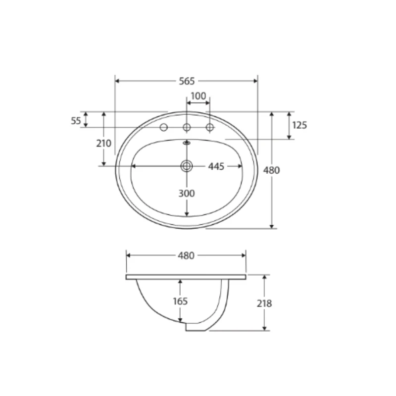 Fienza Lacy Fully-Inset Basin - Image 3