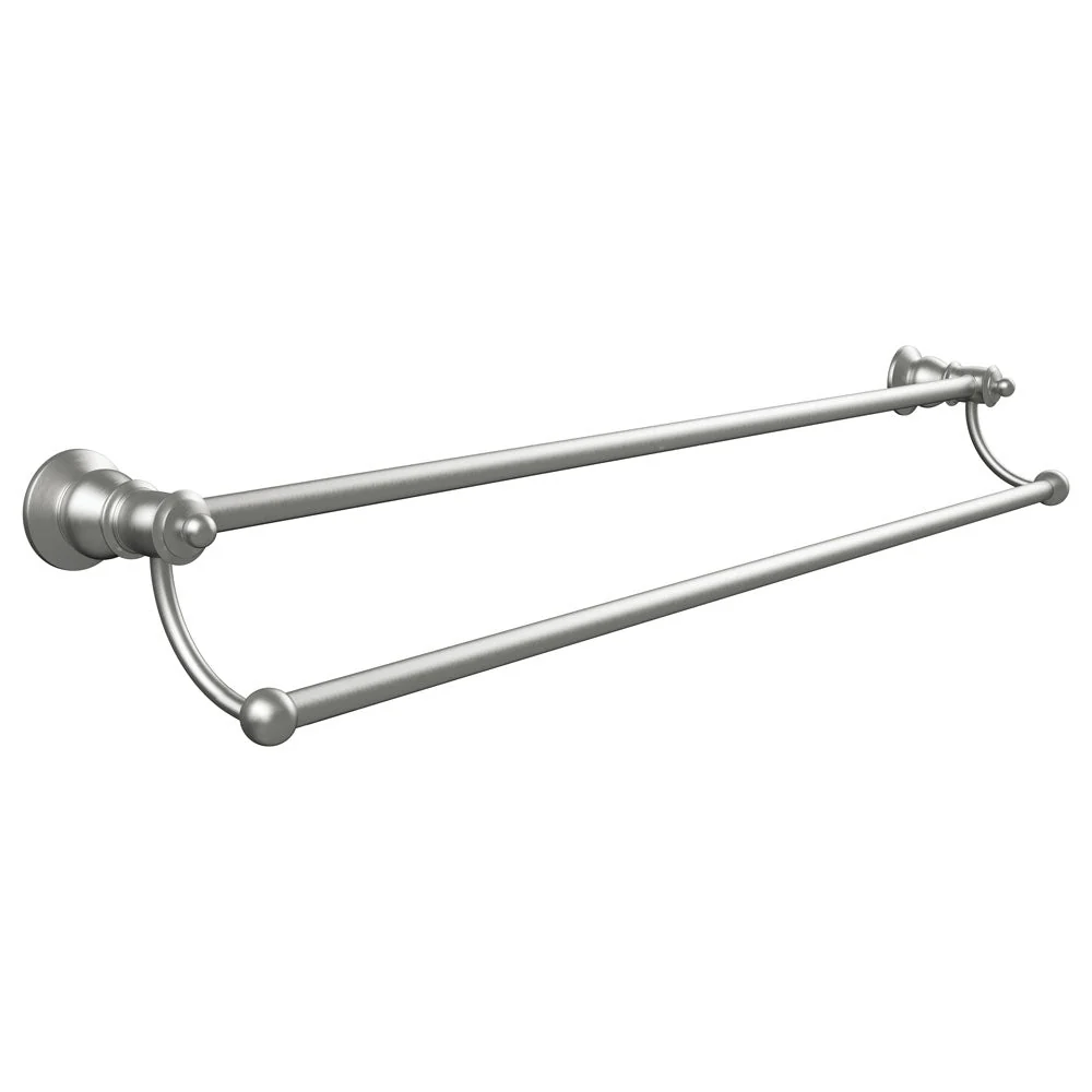 Fienza Lillian Double Towel Rail 800 - Brushed Nickel