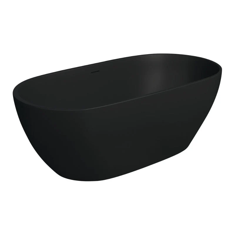 Fienza Luciana Solid Surface Bath - Black Matte - Image 4