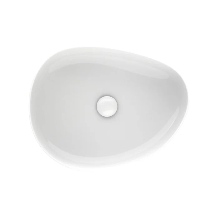 Fienza Pebble Medium Above Counter Basin - White Gloss