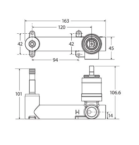 Fienza Quik-Switch Universal Wall Basin/Bath Mixer Body - Image 3