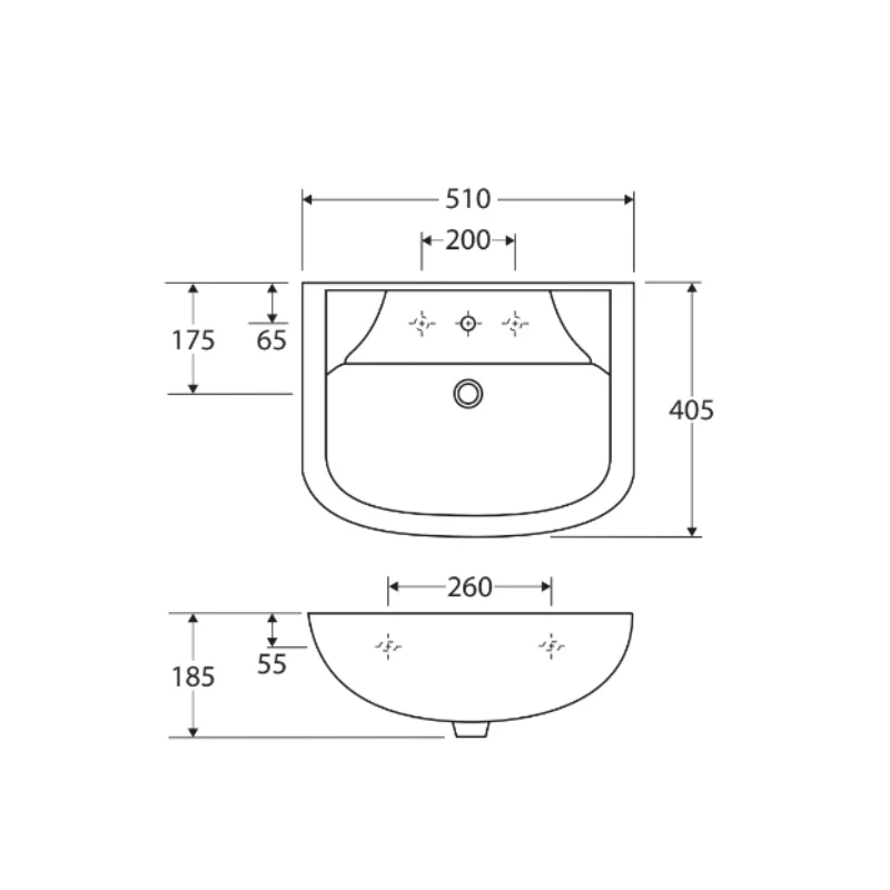 Fienza Rak Lara Wall-Hung Basin - Image 3