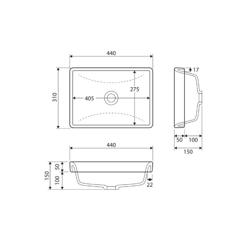 Fienza Sarah Semi-Inset Basin - Image 3