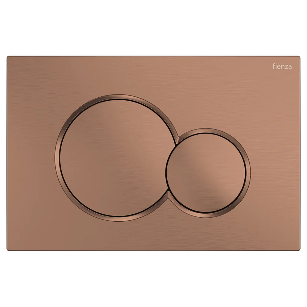 Fienza Sigma Round Button Flush Plate - Brushed Copper