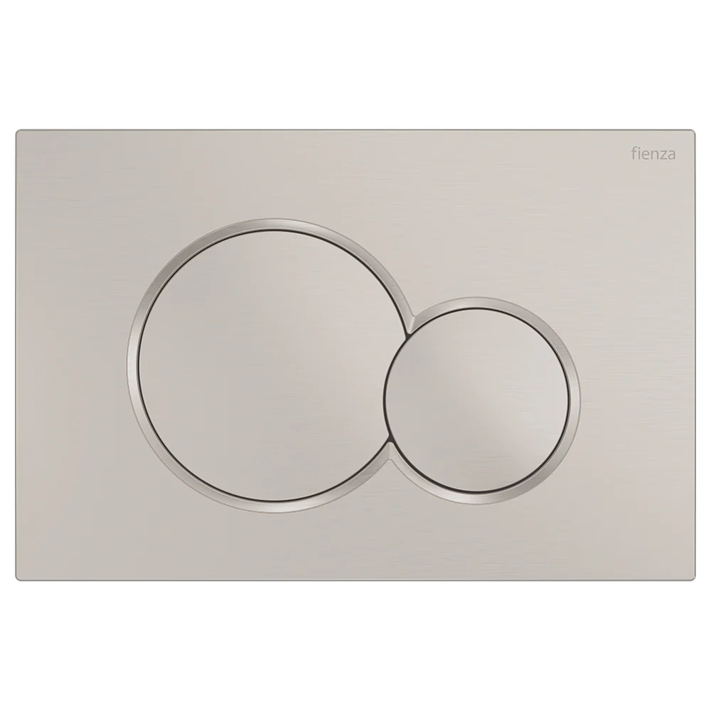 Fienza Sigma Round Button Flush Plate - Brushed Nickel