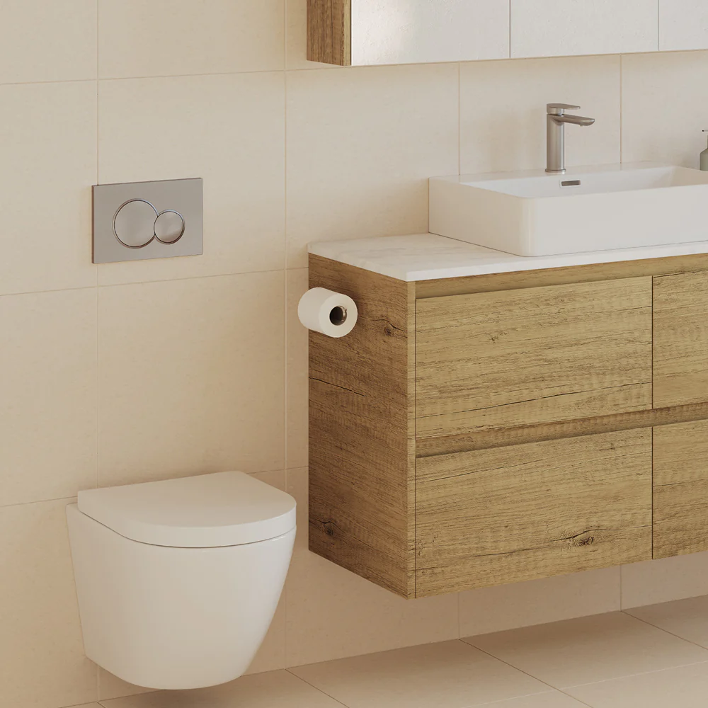 Fienza Sigma Round Button Flush Plate - Brushed Nickel - Image 3