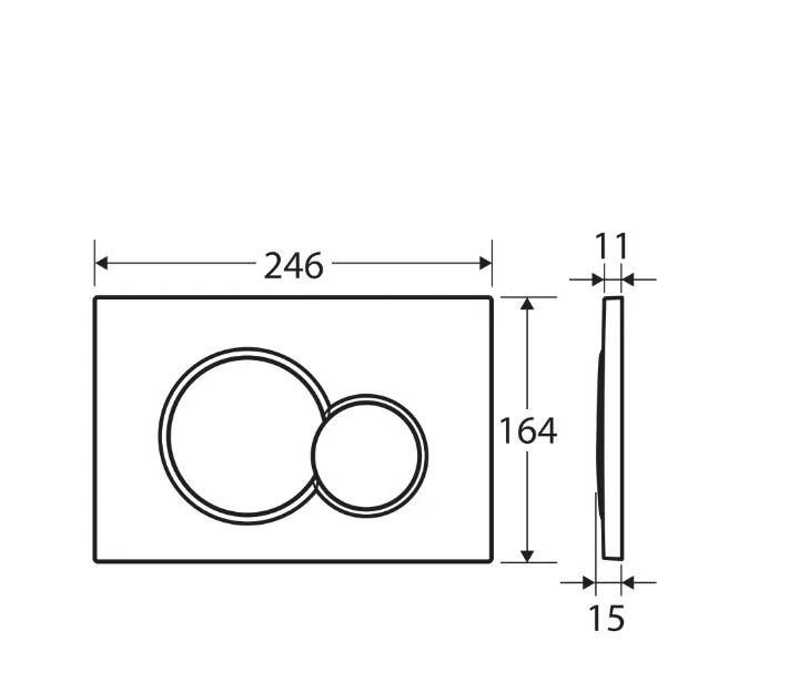Fienza Sigma Round Button Flush Plate - White Matte - Image 2