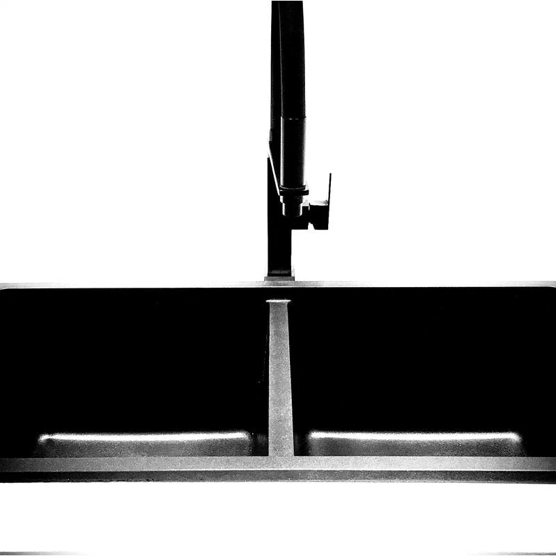 Meir Square Flexible Kitchen Sink Mixer Tap - Black Matte - Image 6