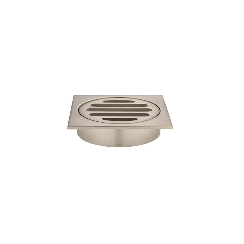 Meir Square Floor Grate Shower Drain 80mm outlet - Champagne