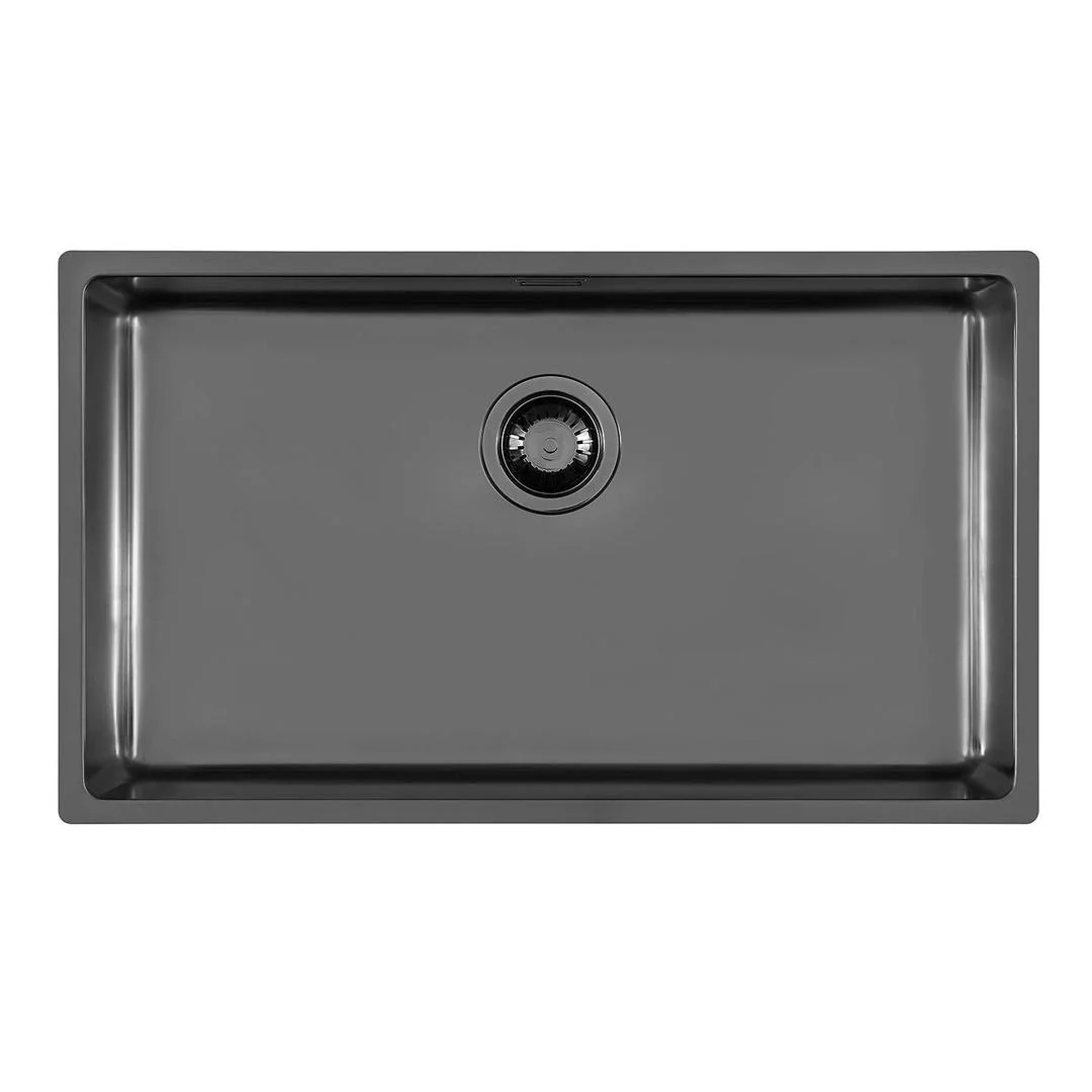 Linsol Foster Ke Sink 750×440 Undermount - Foster Brushed Gunmetal