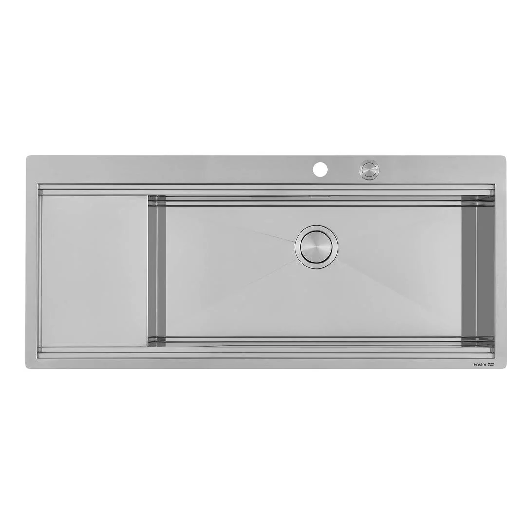 Linsol Foster Milanello Work Station 1175x520mm - Foster Brushed Stainless