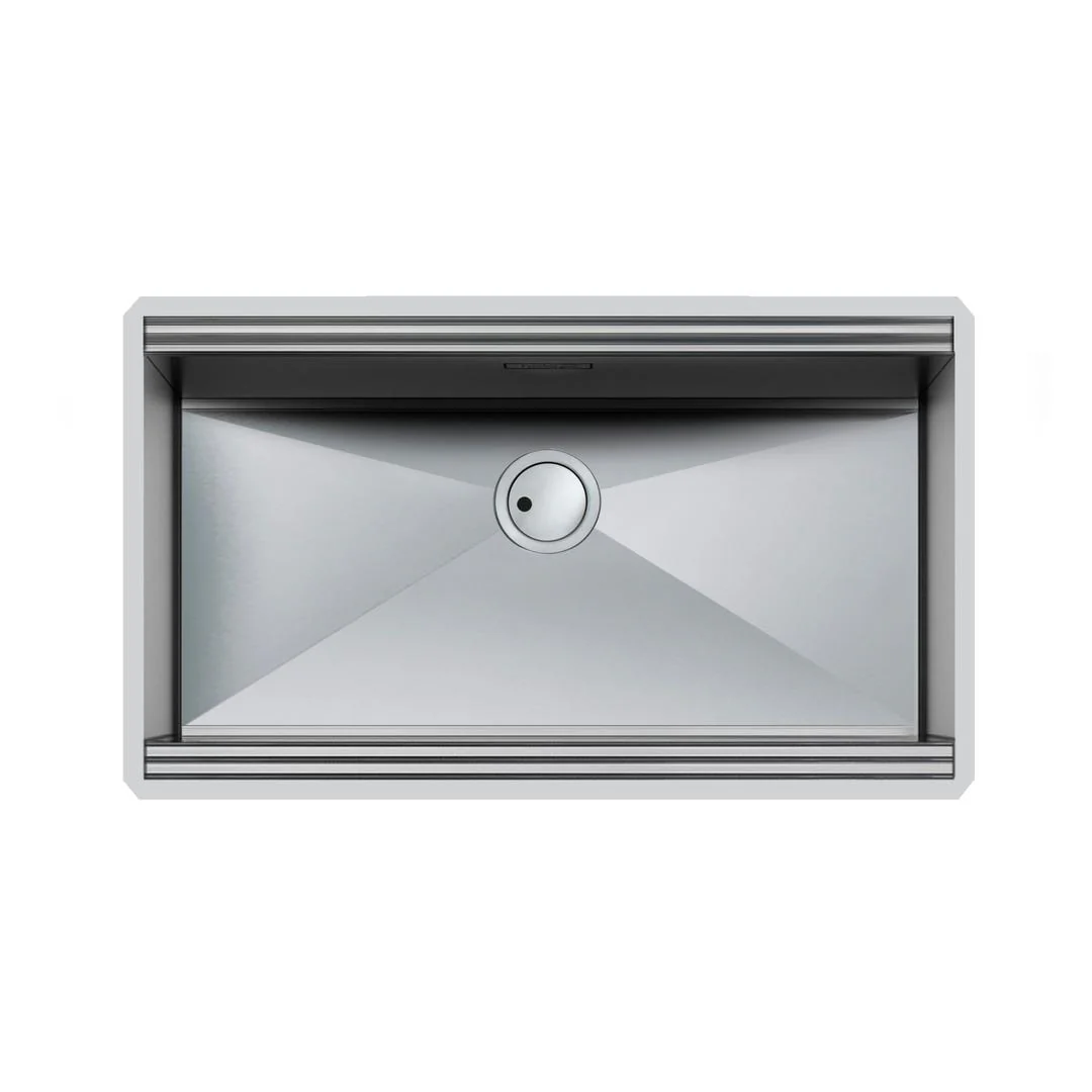 Linsol Foster Milano 63L Single Bowl Sink - Foster Brushed Stainless