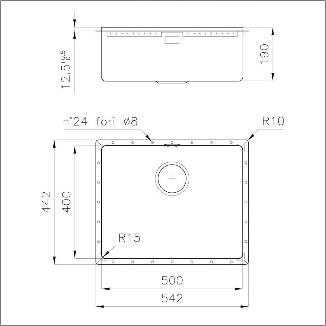 Linsol Foster Phantom Edge Sink 500×400 - Foster Brushed Stainless - Image 2