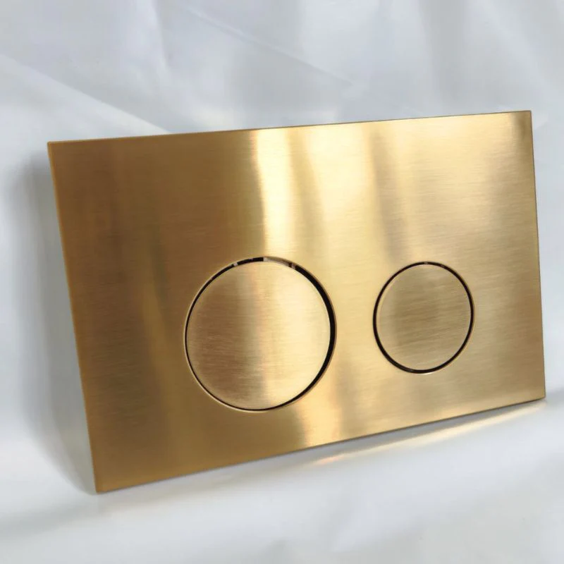 Geberit Sigma 8 Compatible Toilet Flush Button - Brushed Brass - Image 2